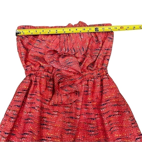 DOTS Pink Strapless Ruffled Mini Dress, Size Medium - Picture 6 of 10